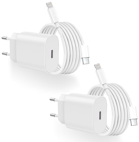 4er-Pack iPhone Schnellladegerät mit 2m iPhone Ladekabel Original,25W iPhone Stecker Schnellladekebel Typ C Lightning Kabel Kompatibel mit iPhone 14/14 Pro/13 Pro Max/13/12 Pro/11/XS/8/7/6/iPad