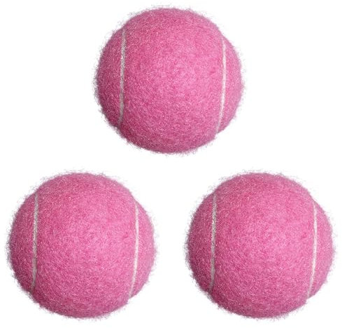 HPWFHPLF Tennisbälle für Anfänger, Training, Tennisbälle für Haustiere, Hunde, Rosa, 3 Stück