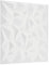 NOVECRAFTO Diamond Prestige Effect 3D Wall Panels - 18 Sheets Covering 4.5 sqm | 48.44 sqf Interior Cladding Set | 3D Wall Tiles Diamond Prestige Design in Matt White - Each Panel Size 19.6 x 19.6