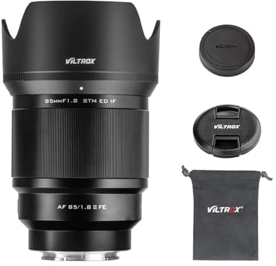 VILTROX 85mm F1.8 II STM Full-Frame Objetivo Auto Focus Lenses for Sony E Mount Camera Objectif Lentes de cámara estándar FE Gran Apertura para Sony a7 a7C a7III a7RIII a7RIV a7RV a9