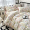 GETIYA Luxus Blumen Bettwäsche 220x240 Baumwolle Rosa Blümchen Bettbezug Doppelbett Herren Damen Floral Muster mit Reißverschluss und 2 Kissenbezug 80x80