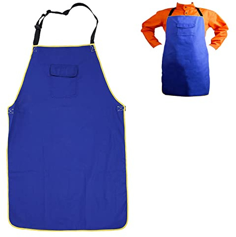 Mrisata Resistant Smoking Apron Retardant 34×17×3 Flame Retardant Welding Apron Resistant Safety Welder Work Apron Resistant