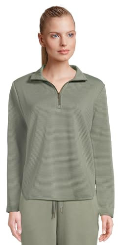 Skechers Damen Gowalk Soft Knit Jacke mit 1/4-Reißverschluss, Agave-Grün, XXL