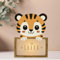 WONDEE Personalisierte Geschenke Baby, Nachtlicht Baby Tiger, Geschenke zur Geburt, Taufgeschenke für Mädchen und Jungen Personalisierte - Nachttischlampe kinder, baby geschenk personalisiert