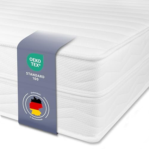 Träumegut24 HydroCell 7-Zonen Matratze 80x200 cm | Härtegrad wählbar | Höhe 19cm | Ergonomische Kaltschaummatratze | Oeko-TEX® | (H3&H4, 80x200cm, 19cm)