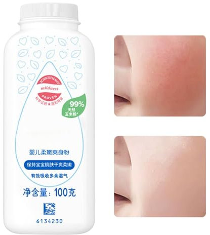 Körperpuder für Kleinkinder, 100 g, Bio-Pflanzeninhaltsstoffe, Pulver für Kinder, Feuchtigkeitsregulierung, Kleinkind, , Mädchen, Gesäß natürliche pflanzliche Inhaltsstoffe, Pulver