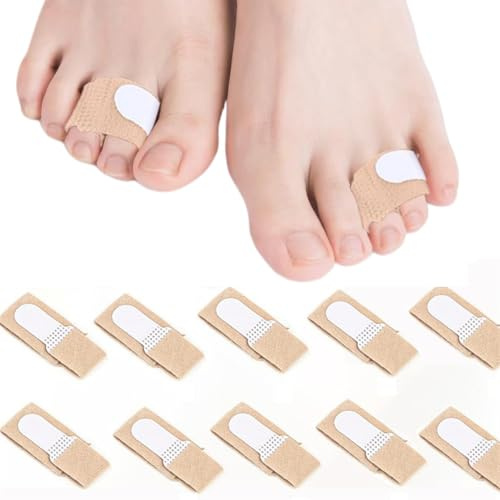Hammer Toe Straightener,10 Pcs Broken Toe Wraps Splint Bandage Hammer Toe Straighteners for Bent Toes Overlapping Toes Hammer Toe