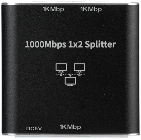 Fabater 1000 Mbit/s Ethernet-Splitter, RJ45-Internet-Kabelumschalter für IPTV-Router-PC, Netzwerkfähigkeit mit Doppeltem Display
