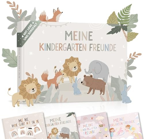BIROYAL Freundebuch Kindergarten, Freundschaftsbuch, 27 Kinder, Zoo
