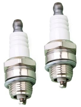 Passend for OEM 796112, 796112S, 802592, 2 Stück Rasenmäher-Zündkerzen, 12 V, J19LM, RJ19LM