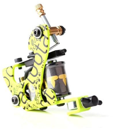 GALPADA Professionelle Tattoo Spulenmaschine Metallrahmen Vibrationsarm Ergonomisch für Liner Shader Körperkunst Tool für Profi Tätowierer