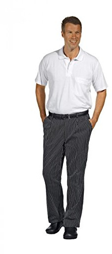 Kochhose 6470 schwarz/weiss gestreift Größe: 48 48,Schwarz