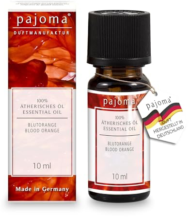 pajoma® Duftöl 10 ml, Blutorange | 100% Naturrein Ätherisches Öl für Aromatherapie, Duftlampe, Aroma Diffuser, Massage, Naturkosmetik | Premium Qualität