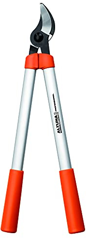 Tijera de Podar a Dos Manos Semiprofesional Pruning 0390 - Ajuste Manual - Empuñadura Bimaterial - Corte Bypass Muy Preciso - Ultraligera - Fabricada con Aluminio Reforzado - Altuna