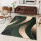 TAPISO Dream Teppich Wohnzimmer Modern Wellen Streifen Grün Creme Leicht Meliert Schlafzimmer Esszimmer Gästezimmer ÖKOTEX 160 x 230 cm