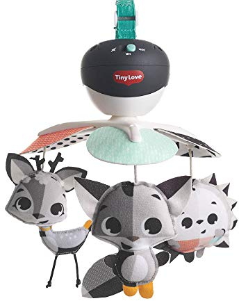Tiny Love Take Along Mobile, 3-in-1 Musik Mobile Baby Elektrisch, 0+ Monate, für Babybett, 3 Verbindungsstücken, 5 Melodien, 30 Minuten Kontinuierliche Musik, Magical Tales