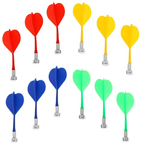 Inzopo 12 Stück / Pack Durable Safety Replacement Magnetic Dartpfeile Mix Color