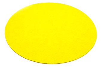 Primaflor - Ideen in Textil Event-Teppich Hochzeitsteppich Podium Rund, Gelb, 50cm Durchmesser, Schwer Entflammbar, Weihnachtsbaum-Decke, Teppich, Stehtisch-Unterleger