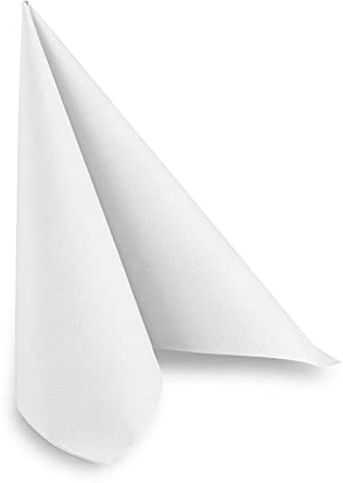 Hypafol Airlaid-Serviette weiß | 50 St. | unterschiedliche Farben für jeden Anlass | 40 x 40 cm | abgestimmt auf Einrichtung & Dekoration | für Gastronomie und Zuhause