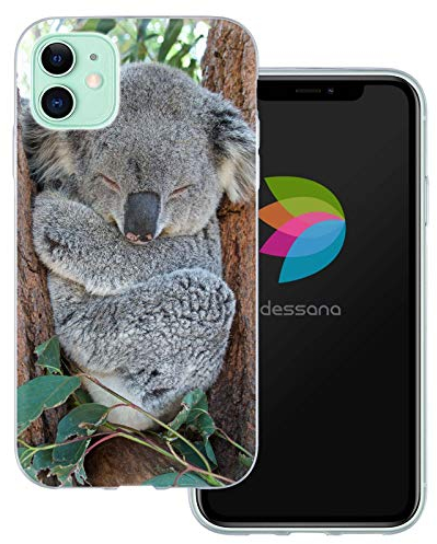 dessana Koala transparente Schutzhülle Handy Case Cover Tasche passend für Apple iPhone 11 Schlafender Koala