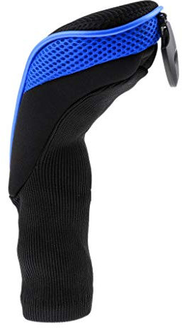 Inzopo Durable Mesh Golf Hybrid Club Head Covers Headcover w/Interchangeable No. Tag 3, 4, 5, 7, X Blue 32.5 x 10.5cm