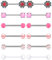 AceFun 316L Chirurgenstahl Brustwarzenpiercing Zungenpiercing 1.6mm Brustwarzen Zunge Piercing Set 16mm Intim-Piercing Körper Piercing Schmuck 6Paar-Rosa-16mm