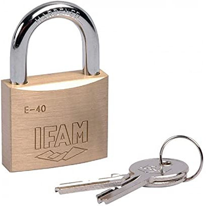 Cadena série E Laiton (2 clés) IFAM - Corps mm: 40 / modèle E40 - Ø Anse mm: 6