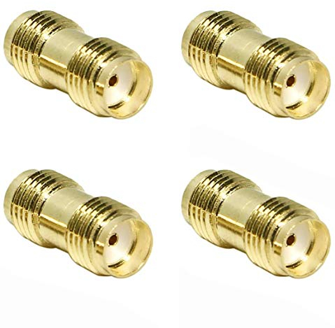 Greluma 4 STK SMA-Buchse zu SMA-Buchse RF-Koaxial-Adapter-Anschluss für Antenne, Radio, WiFi, HT