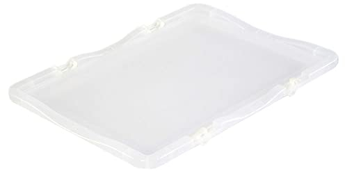 Karton EU Scharnierdeckel für Euroboxen 40x30 cm transparent Auflagedeckel lebensmittelecht Transportbox Lagerbox Behälter Lagerkiste Stapelbox