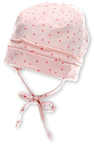 Sterntaler Baby Mädchen Beanie Baby GOTS Beanie Mütze - Beanie Baby, Kinderbeanie, Babymütze - aus Baumwolle mit Bindeband - rosa, 51