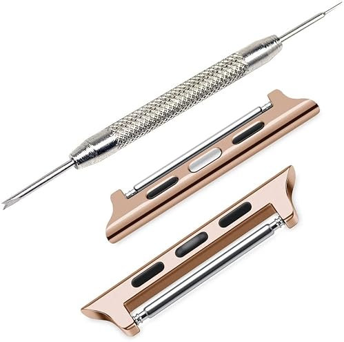 Orologi vintage | Kit connettore adattatore orologio da 22 mm per Apple Smart Watch da 38/40/42/44 mm | + Strumento e perni (38/40 mm, oro rosa)