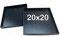 Teglia forno 20x20x2 Cm, 2 pezzi Ferro Blu bordi dritti per pizza professionale Spessore teglie 8/10 Pizza alta idratazione ideale per professionisti della pizza focaccia