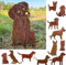 Gartenfigur Hund sitzend groß 55x39cm Gartenstecker Edelrost Gartendeko Wetterfest Rost Metall Rostfigur Hunde Figur Tier von Steinfigurenwelt