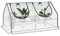WOLTU Invernadero Terraza con Ventanas de Cortina Enrollable, de PE 140 g/m², con Estructura Metálica, 120x60x60 cm, Blanco