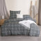 PHF Bettwäsche 200x220 3teilig Bettbezug - Weich und Bügelfrei Bettwäsche Set 200 x 220 cm mit 2 Kissenbezüge 80x80 cm, gebürstete Bettwäsche Set mit Reißverschluss Anthrazit