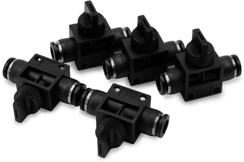 Bwintech 5 Pcs 10mm Schlauch AD Luftstrom Kontrolle Kugelhahn Push zu verbinden gerade pneumatische Union Fitting