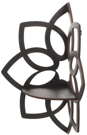 MagiDeal Étagère d'angle en Forme de Fleur, étagères flottantes en Bois, décoration de la Maison, Cadeau, étagère d'angle Murale pour Salon, décoration de