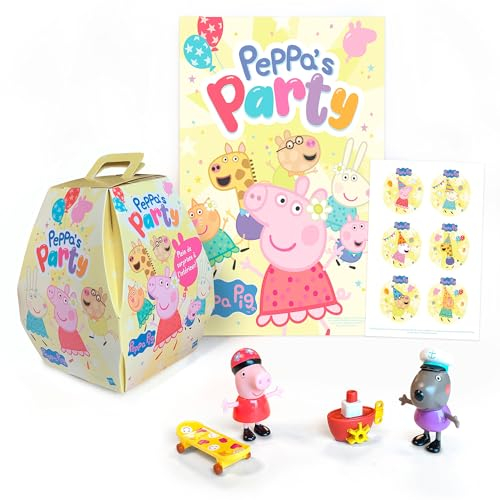 Hasbro Peppa Pig Überraschungsbox mit Figuren, Aufklebern und Poster, ab 4 Jahren