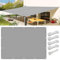 Voile d’ombrage Rectangulaire 1.2 x 3.2 m, Protection Solaire HDPE, Respirant, Perméable, Voile d'ombrage Pare-Soleil Rectangle, Toile Ombrage Respirant, pour Pergola, Extérieur, Gris Clair