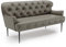 CAVADORE 2,5-Sitzer Küchensofa Amba, Trendige Sitzbank für Küche oder Esszimmer / 173 x 97 x 87 / Hochwertiges Mikrofaser: Graubraun
