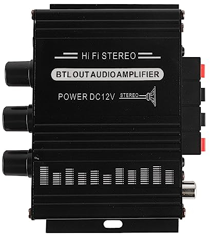 Amplificador Estéreo 12V Portátil Calidad de Sonido Claro Mini Amplificador de Potencia para Coche Motocicleta (AK270)