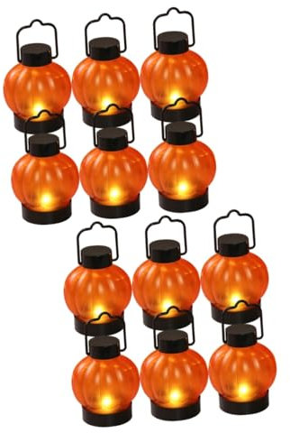 Gadpiparty 12 Stk LED Laterne Kerzenlicht kreative Kürbislampen Szenendekorationen LED-Dekor halloween led kerzen kürbislaterne Kerzenlampe tischlampe interessante Partylaternen Nacht Lichter