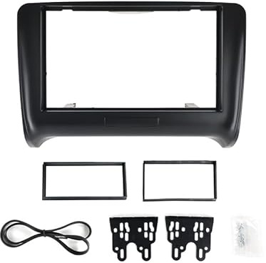 Auto-Audio-Rahmen 7 Android Autoradio DVD-Stereo-Armaturenbrett Blendenrahmen mit 16-poligem Stromkabel/passend for Audi TT MK2 8J 2006 2007 2008 2009-2012 Autoradio Radioblende Doppel,Autoradio-Rahm