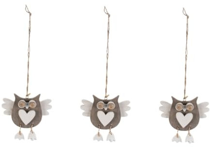 IMIKEYA 3 STK innere Anhängerverzierung Weihnachtsdekorationen Weihnachts Party owl schöner weihnachtsanhänger Eule zum Aufhängen Christbaumschmuck Vintage- Anhänger im Landhausstil