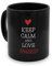 printplanet - Tasse Schwarz mit Namen Ingrid - Motiv: Keep Calm - Namenstasse, Kaffeebecher, Mug, Becher, Kaffeetasse