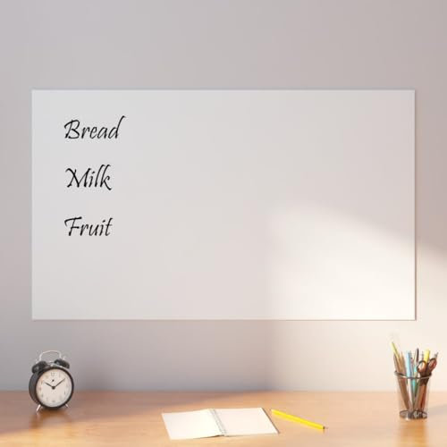 Tableau magnétique mural en verre trempé blanc 100 x 60 cm