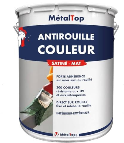 Metaltop - Antirouille Couleur - Violet bordeaux - RAL 4004 - Pot 15 L