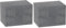 HOMCOM Set di 2 Comodini Sospesi con 2 Cassetti, Comodini Camera da Letto, Tavolini Salvaspazio da Salotto, 40x29x30 cm, Grigio Cemento
