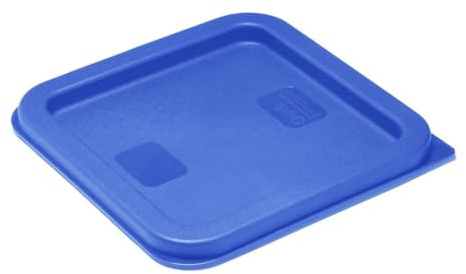 Vogue Hygiplas Square Blue Lid to fit, 1.5-3.5 Ltr | Creates an airtight seal to preserve freshness in commercial kitchens, preventing leaks and cross-contamination.
