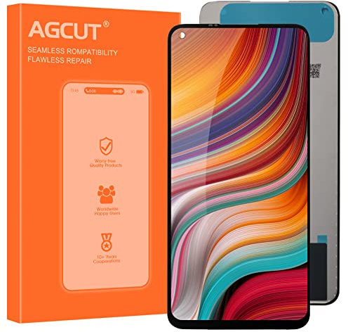 AGCUT Pantalla LCD para Redmi Note 9 para Xiaomi Redmi Note 9 M2003J15SC M2003J15SG M2003J15SS 6,53 Digitizer Placa de Cristal Ensamblaje con Pieza de Reparación, Negro